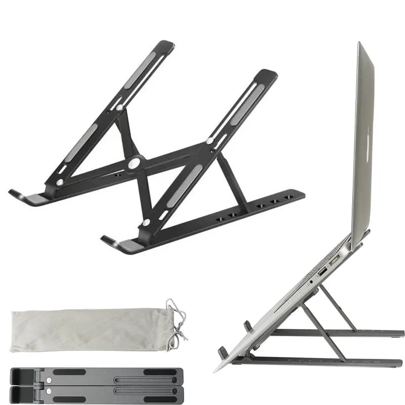 18" Laptop Stand Aluminum Alloy Cooling Stand Portable Folding Lifting Display Bracket Simple and Practical Laptop Stand Support