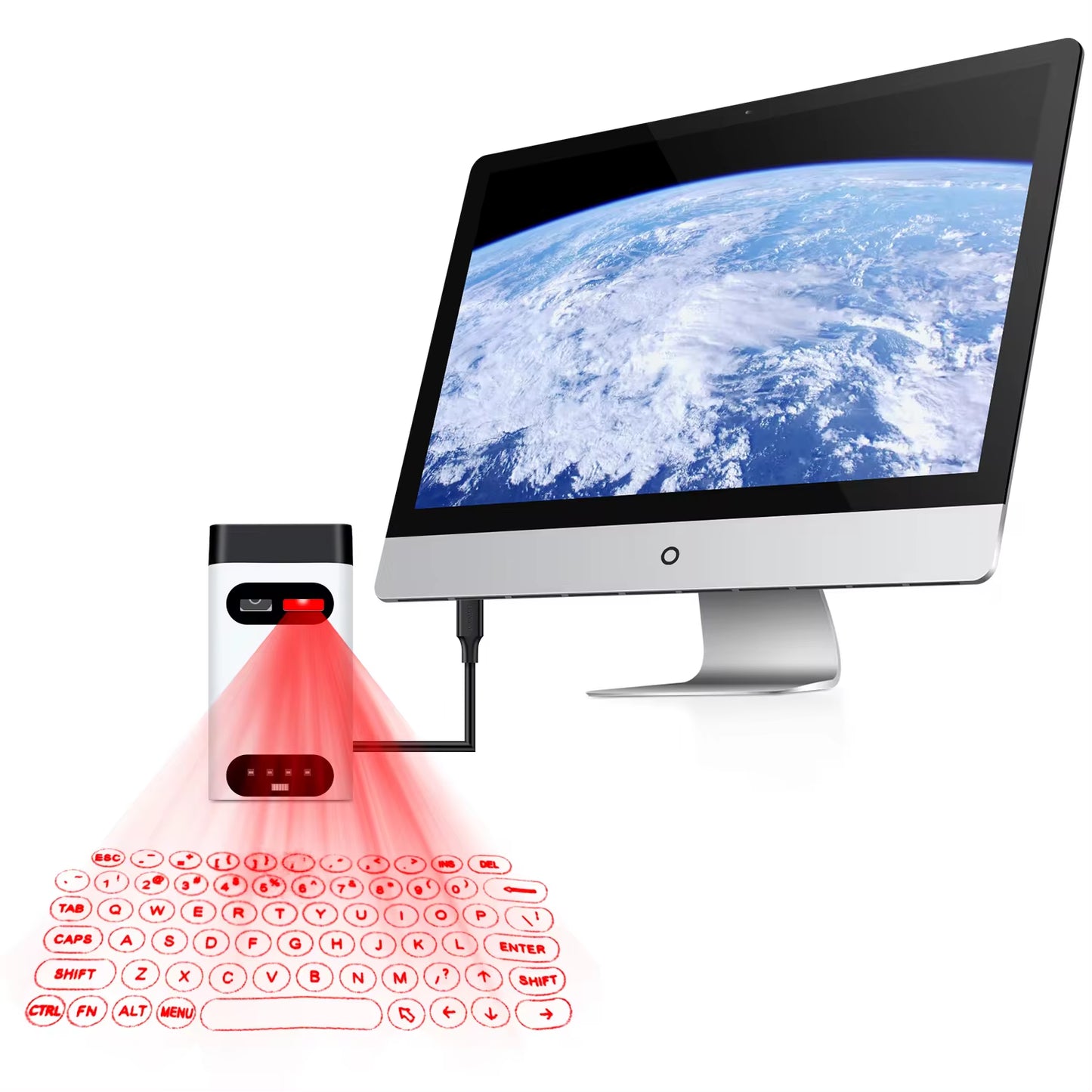 Mini Wireless Laser Projection Keyboard Bluetooth Virtual Keyboard & Mouse Function for Laptop Smartphone Keyboard Projector